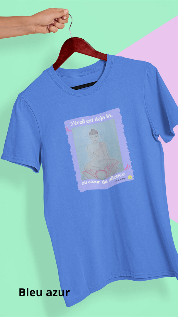 T-shirt coton bleu unisexe