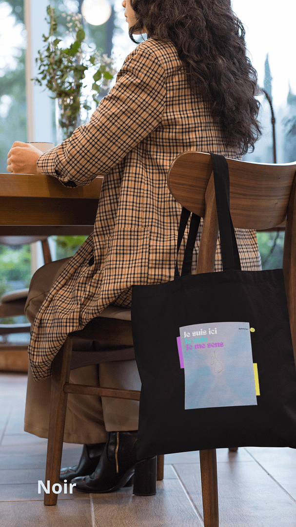 Sac coton Art & Esprit – Je suis ici, je suis, je me sens | Pratique, résistant et inspirant 5 Sac coton